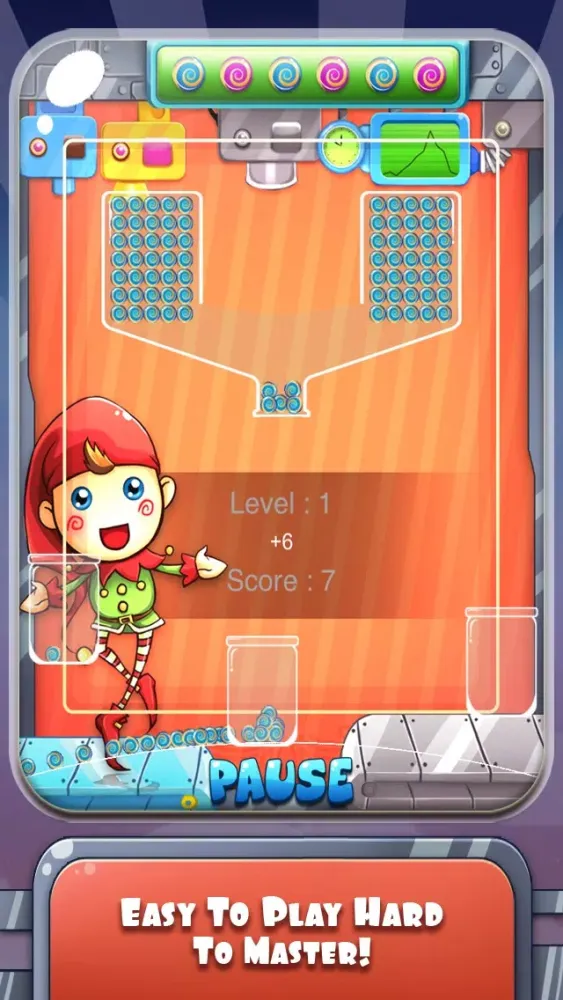 ภาพหน้าจอของ 100 Candy Balls Classic Free - Catch And Collect The Falling Jelly Sweet Candy Ping Pong Balls