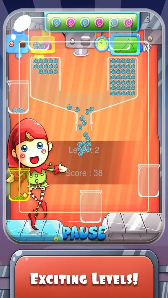 ภาพหน้าจอของ 100 Candy Balls Classic Free - Catch And Collect The Falling Jelly Sweet Candy Ping Pong Balls