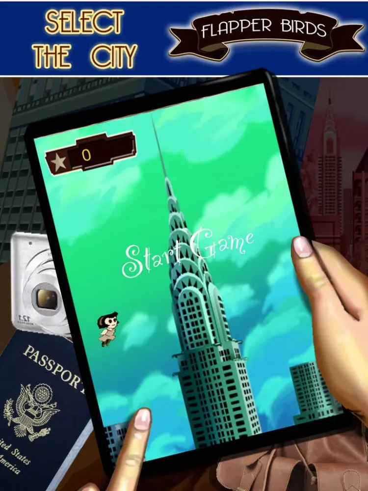 Flapper Birds - The 1920's High Flying Action Adventure, Fall and Rescue Game iPad  Ekran Görüntüleri