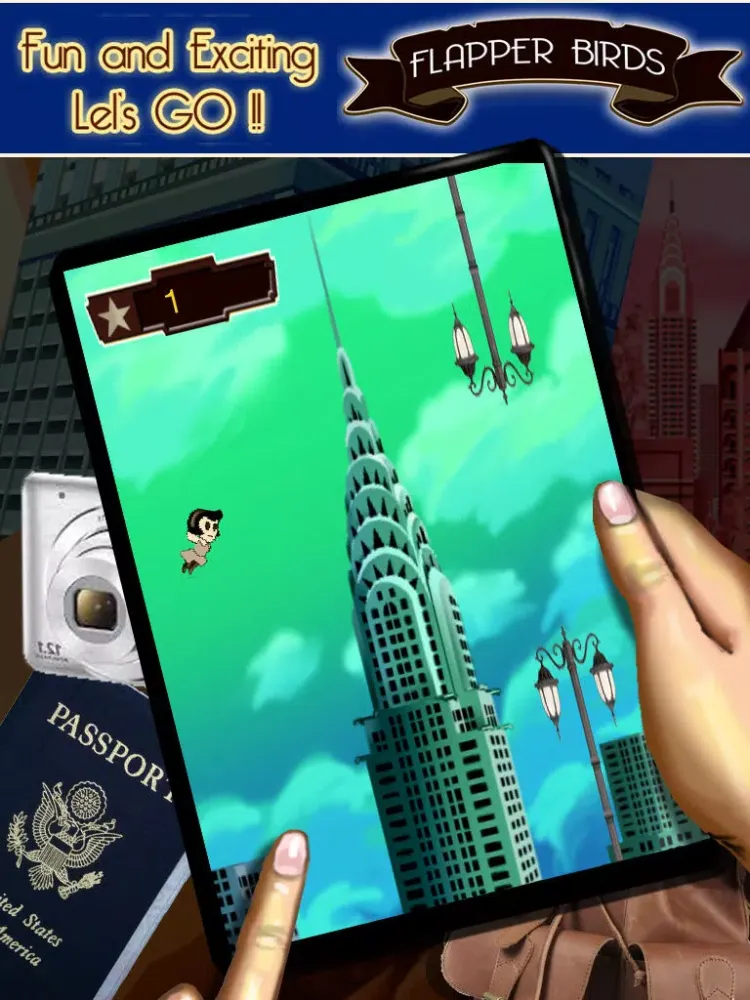 Flapper Birds - The 1920's High Flying Action Adventure, Fall and Rescue Game iPad  Ekran Görüntüleri
