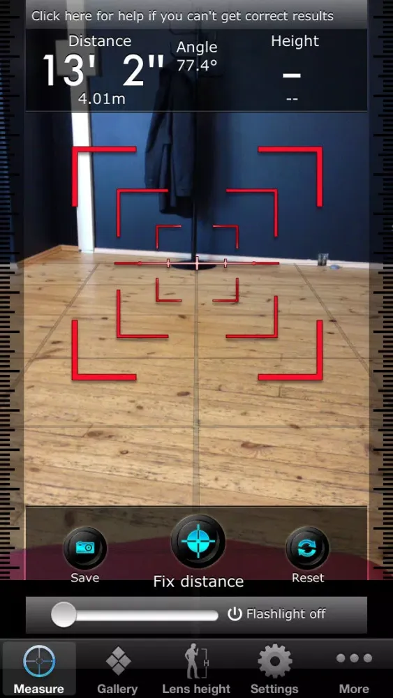 Capturas de tela do Point & Measure