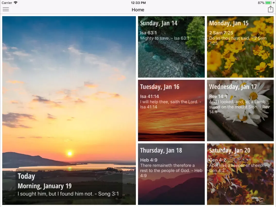 Ảnh chụp màn hình của Morning and Evening - Lite iPad 