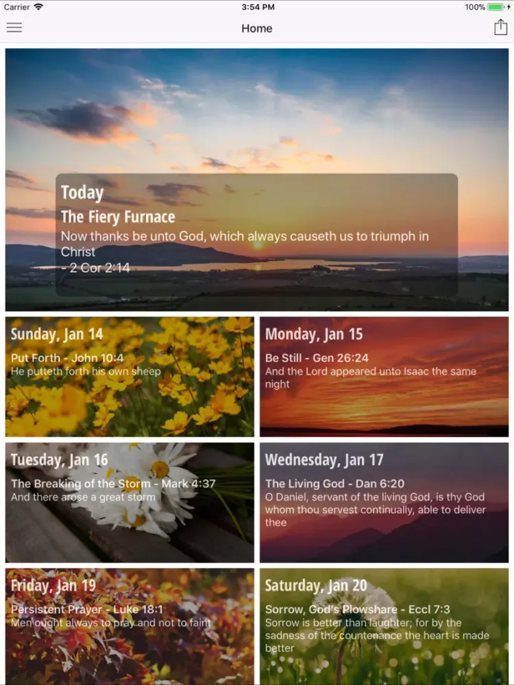 Capturas de tela do Streams in the Desert Devotion iPad 