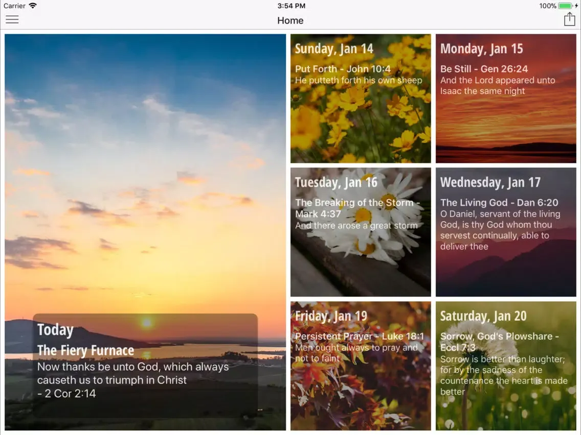 Capturas de tela do Streams in the Desert Devotion iPad 