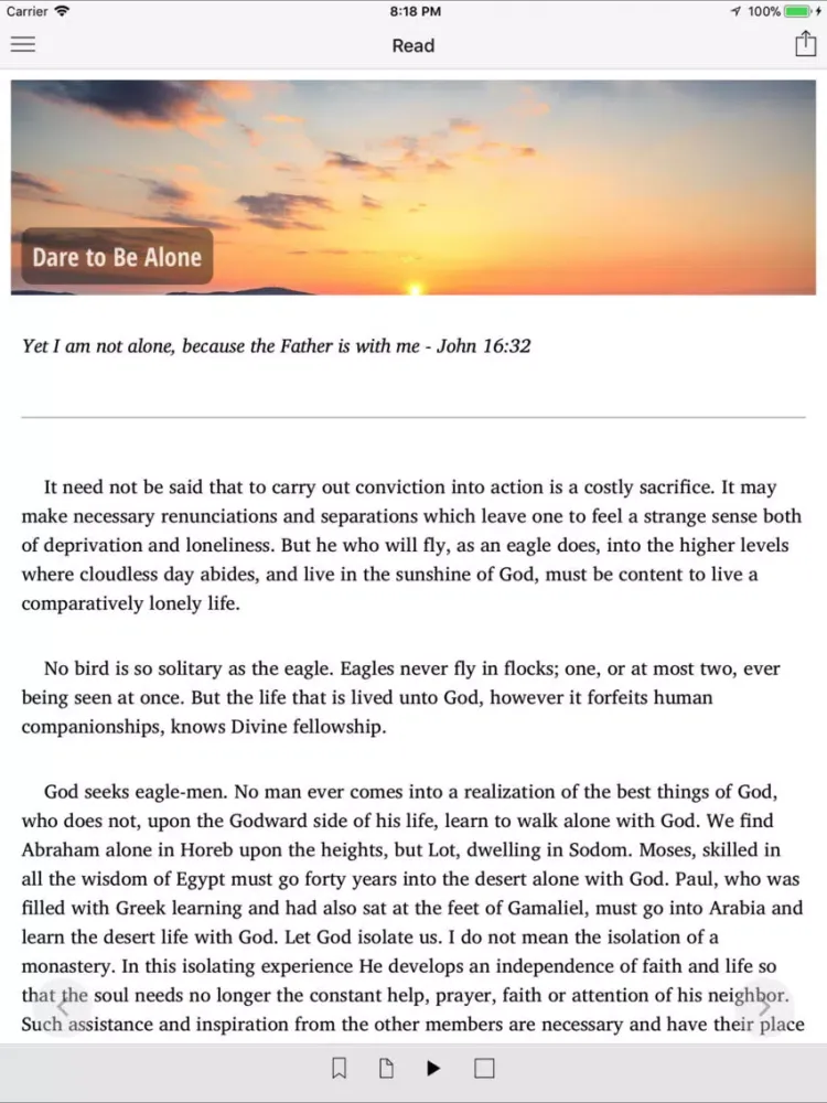 Capturas de tela do Streams in the Desert Devotion iPad 