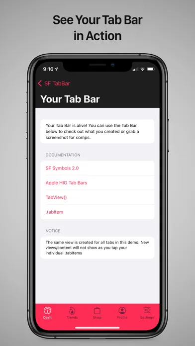 SF TabBar Ekran Görüntüleri