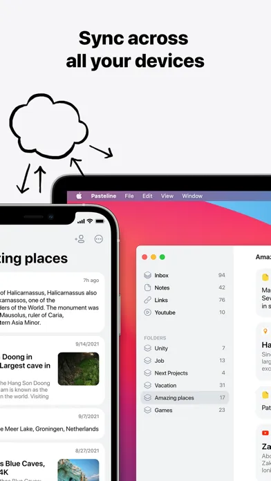 ภาพหน้าจอของ Pasteline – Add a Note Quickly