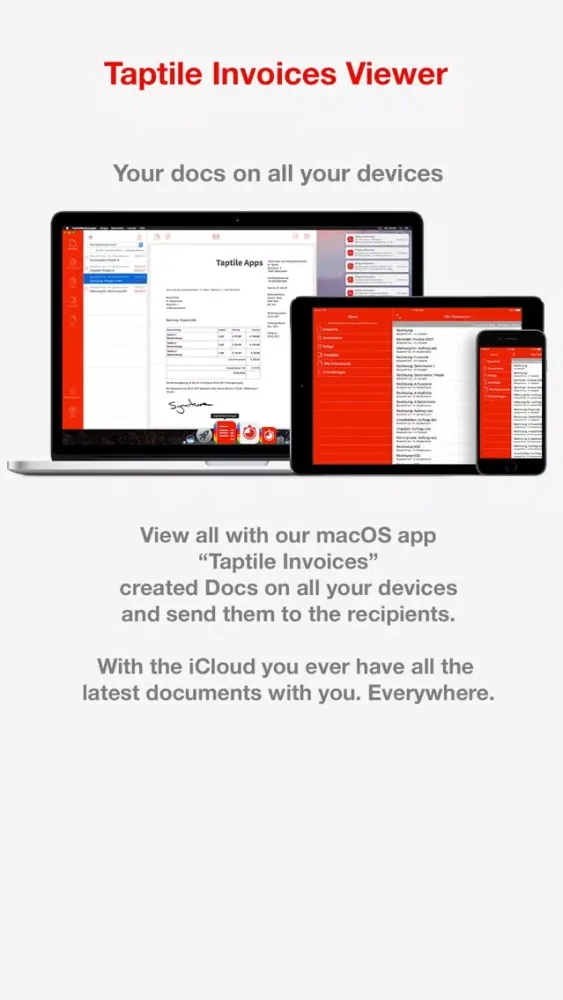 Taptile Invoices Viewer Screenshots