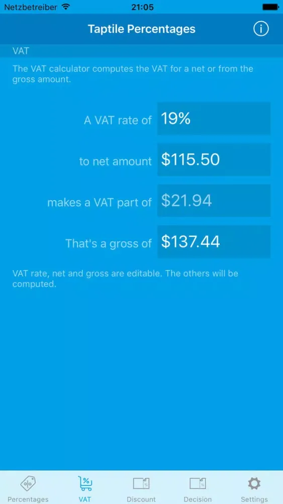 Captures d'écran de Taptile Percentages