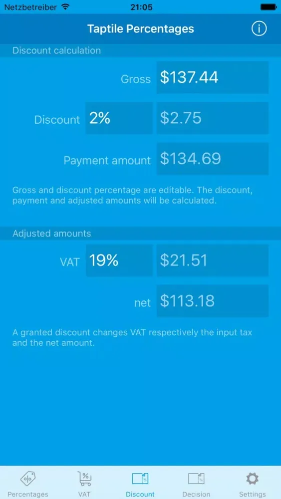 Captures d'écran de Taptile Percentages