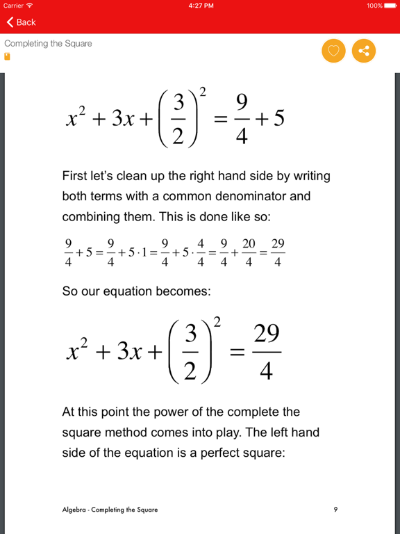 Algebra Study Guide LT iPad  스크린샷
