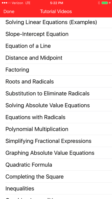 Algebra Study Guide LT 스크린샷