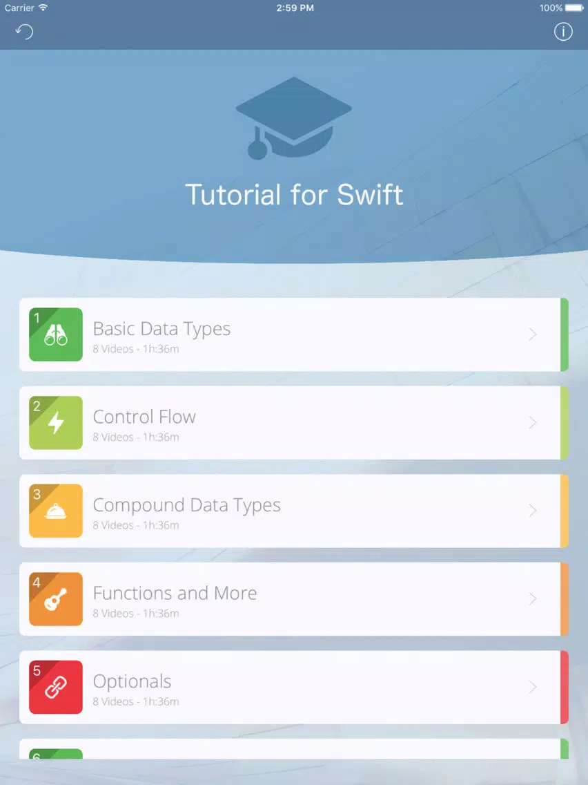 Скриншоты Tutorial for Swift iOS Programming Language v3 iPad 