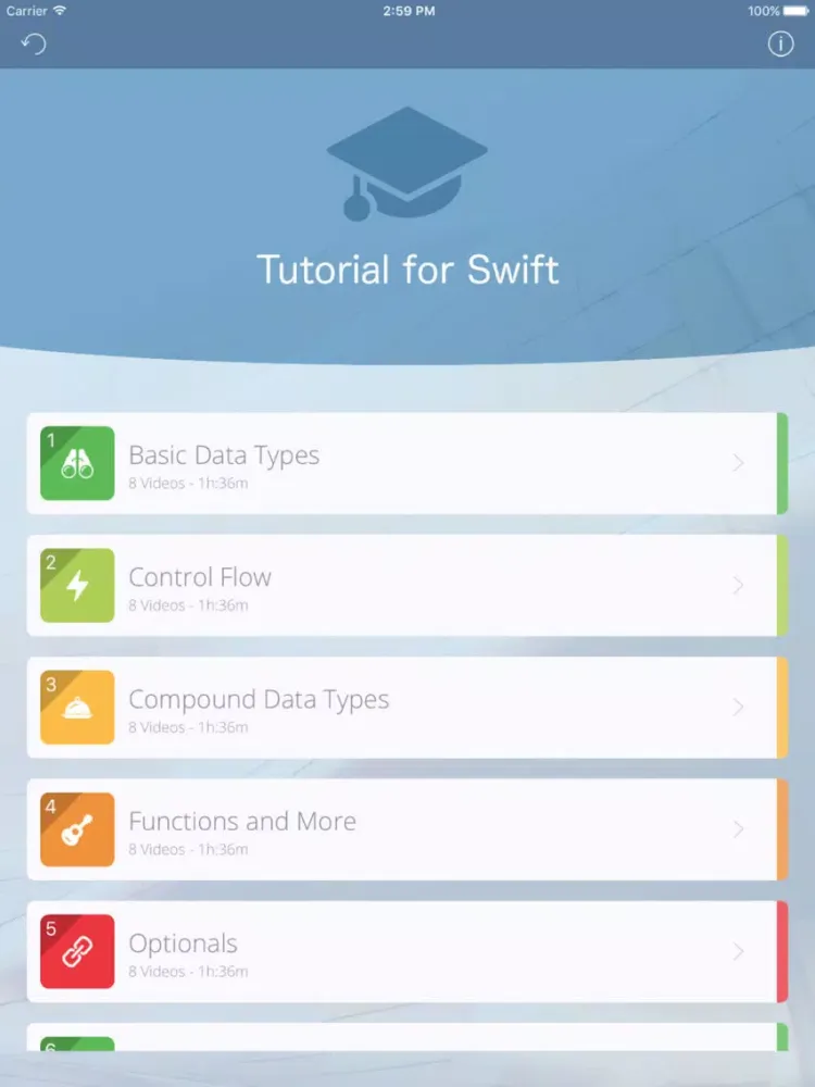 Tutorial for Swift iOS Programming Language v3 iPad  Screenshots