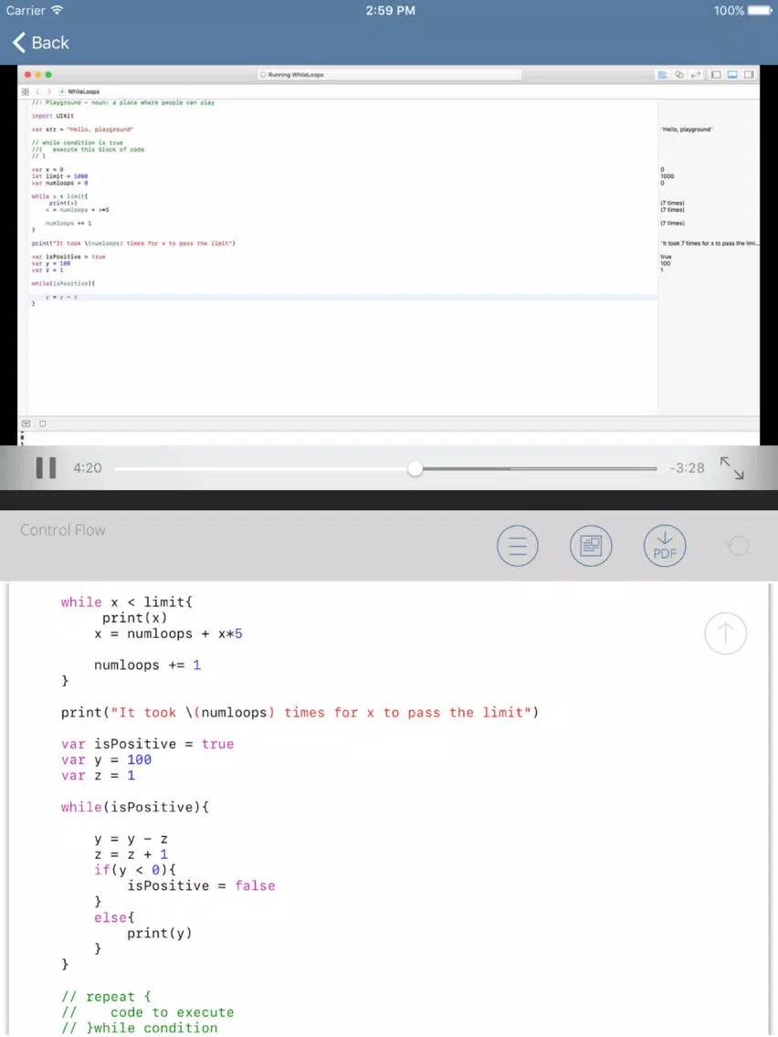 Скриншоты Tutorial for Swift iOS Programming Language v3 iPad 