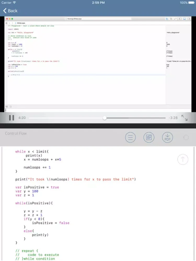 Tutorial for Swift iOS Programming Language v3 iPad  Screenshots