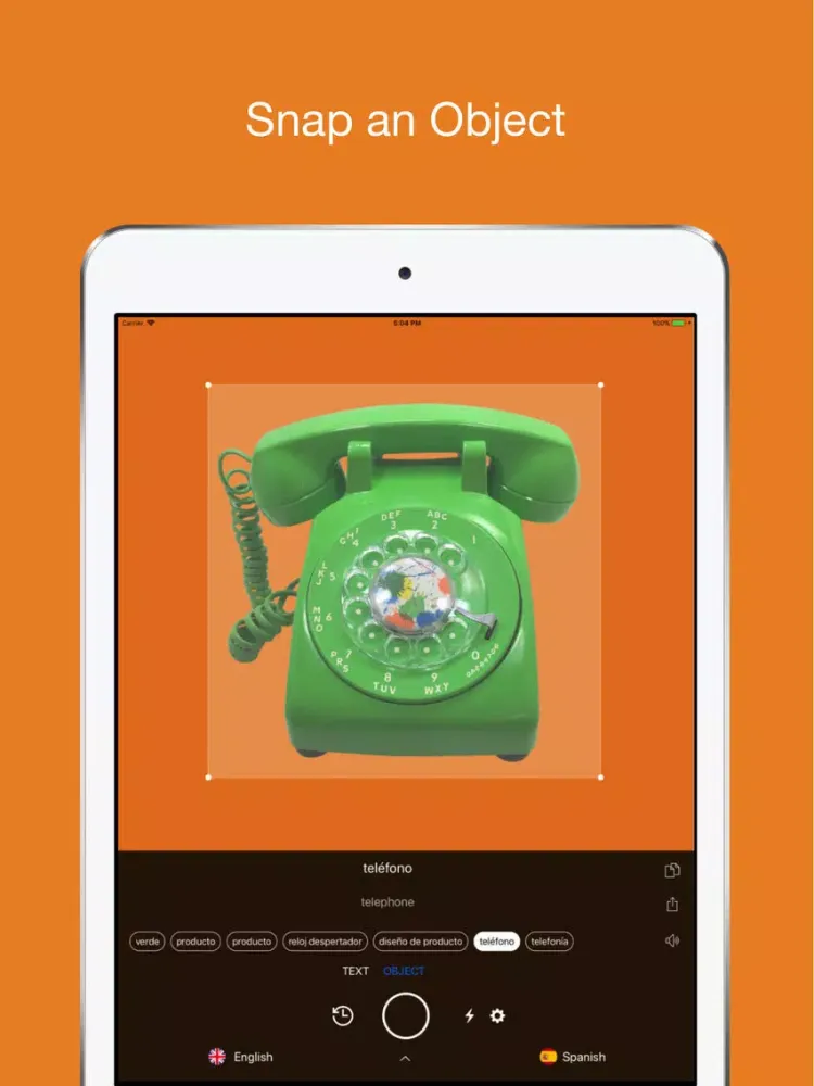 Tangkapan skrin Tap & Live Translate iPad 