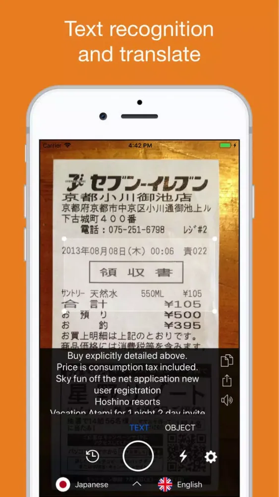 Tangkapan skrin Tap & Live Translate