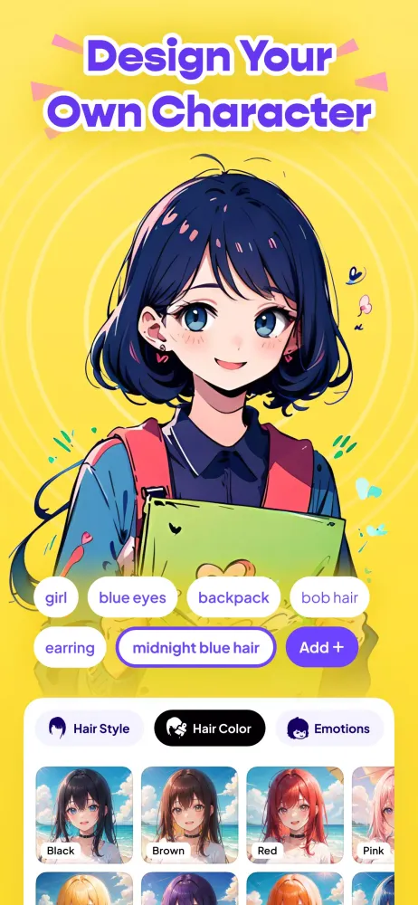 Tangkapan layar AI Anime Generator