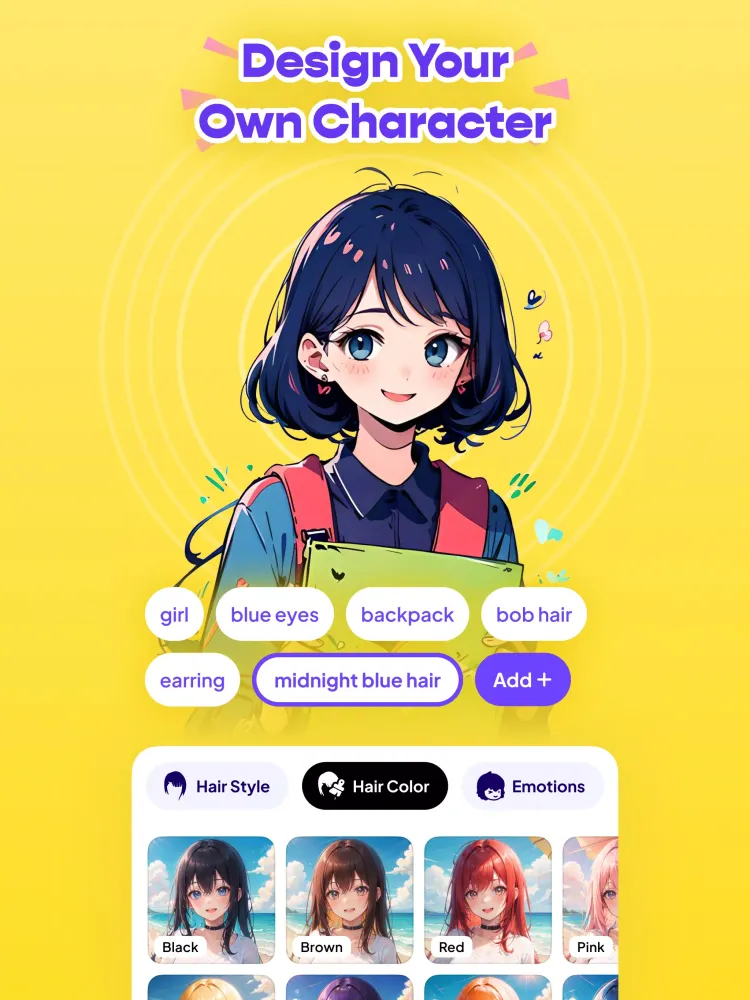 Tangkapan layar AI Anime Generator