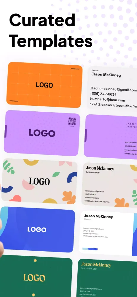 Captures d'écran de Business Card Maker