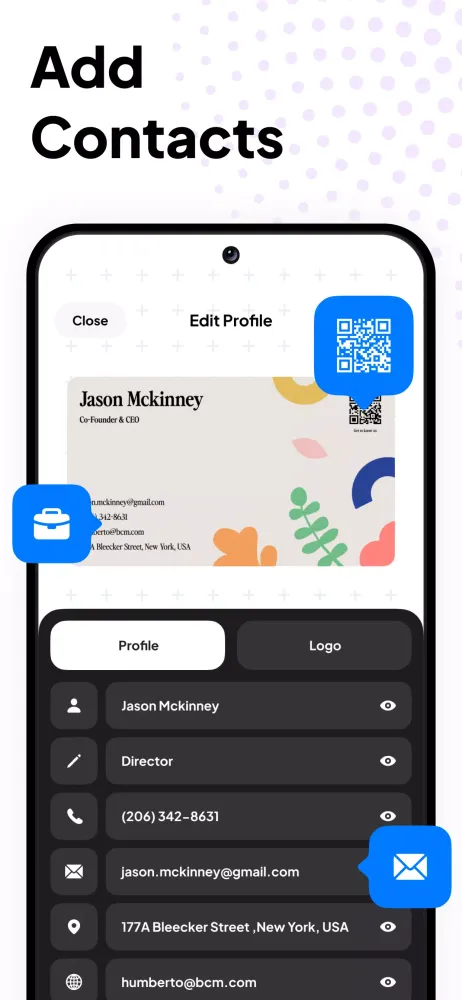 Captures d'écran de Business Card Maker