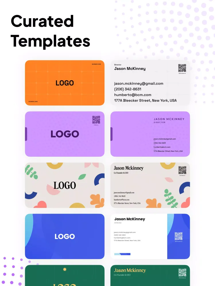 Captures d'écran de Business Card Maker