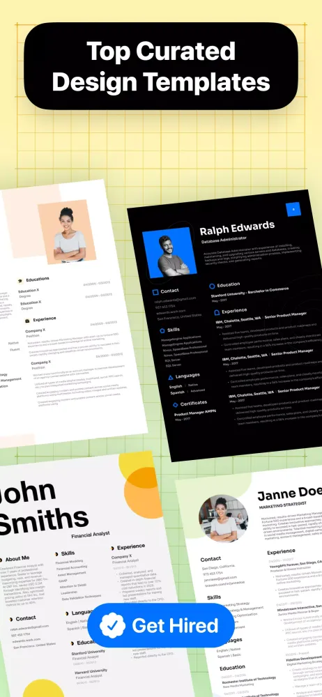 Resume Builder Screenshots