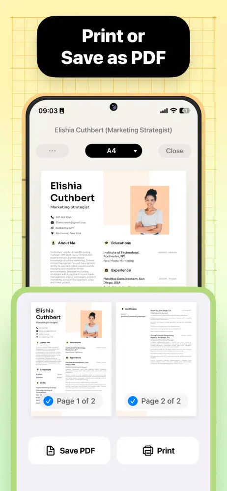 Resume Builder Screenshots