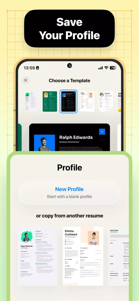Resume Builder Screenshots