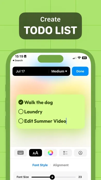 Screenshot di Sticky Notes Widget