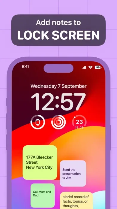 Screenshot di Sticky Notes Widget