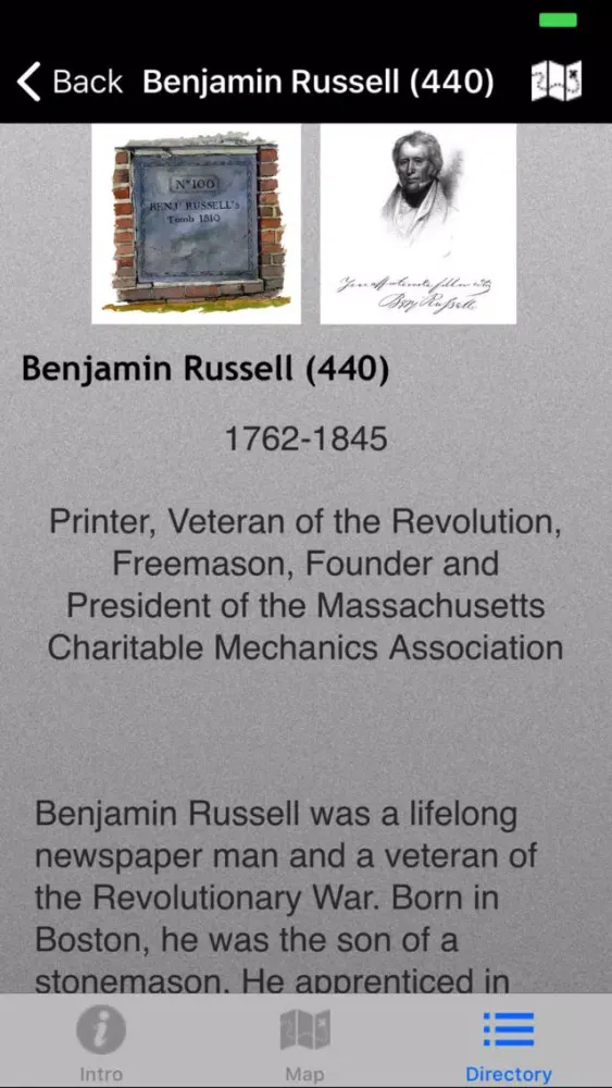 Capturas de tela do Granary Burying Ground Boston