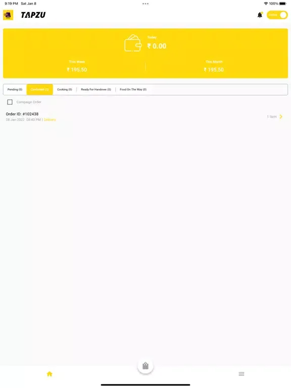 Tapzu Vendor iPad 应用截图