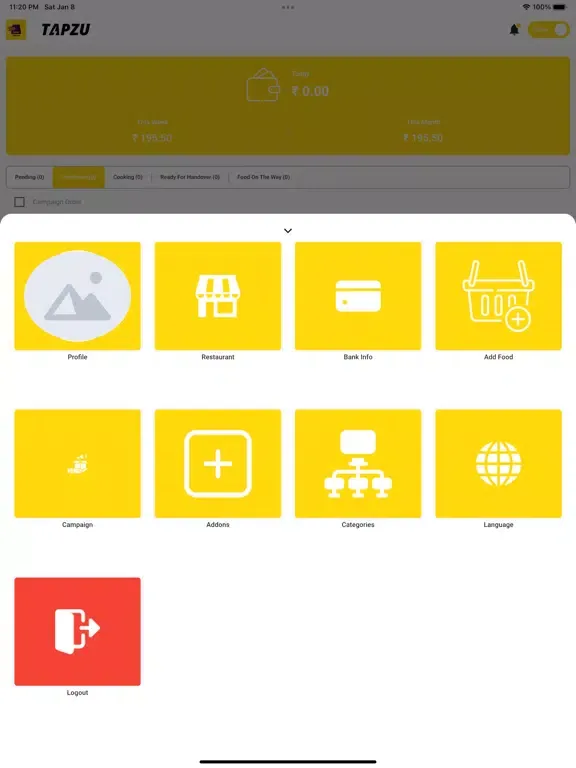 Tapzu Vendor iPad 应用截图