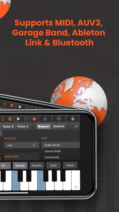 Tangkapan layar World Piano & Drum Machine