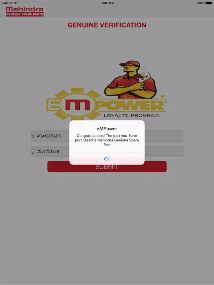 Capturas de tela do Mahindra eMPower iPad 
