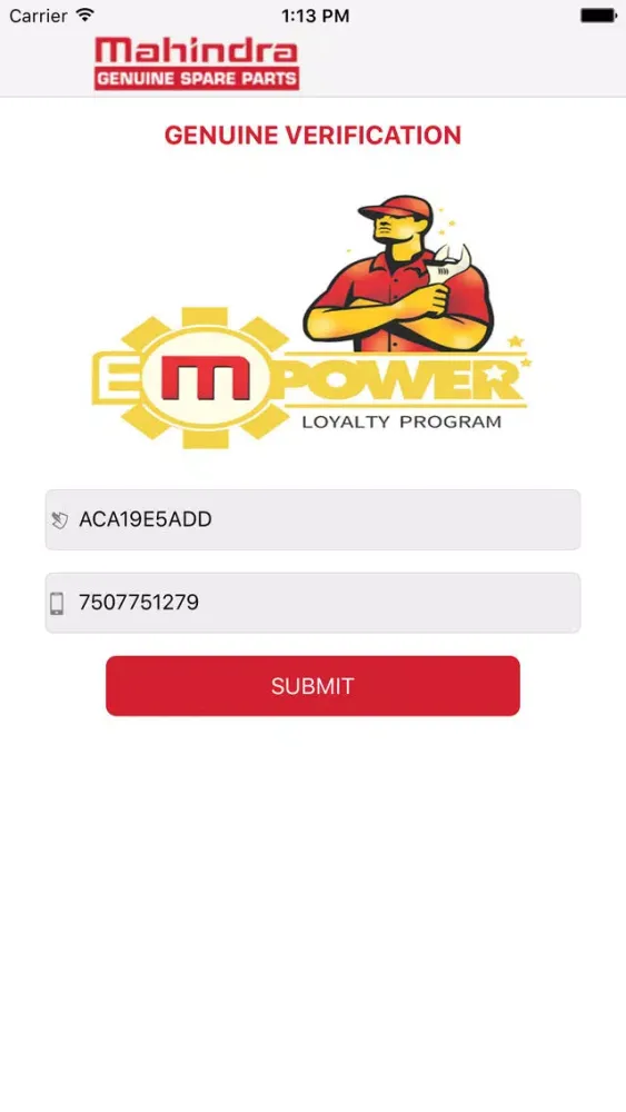 Capturas de tela do Mahindra eMPower