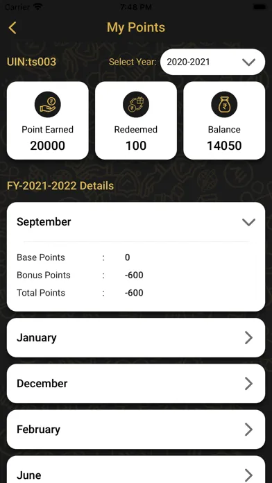 Tangkapan skrin Gulf Oil Unnati App