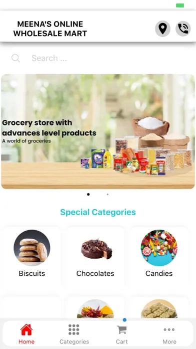 Tangkapan layar Meena's Online Wholesale Mart