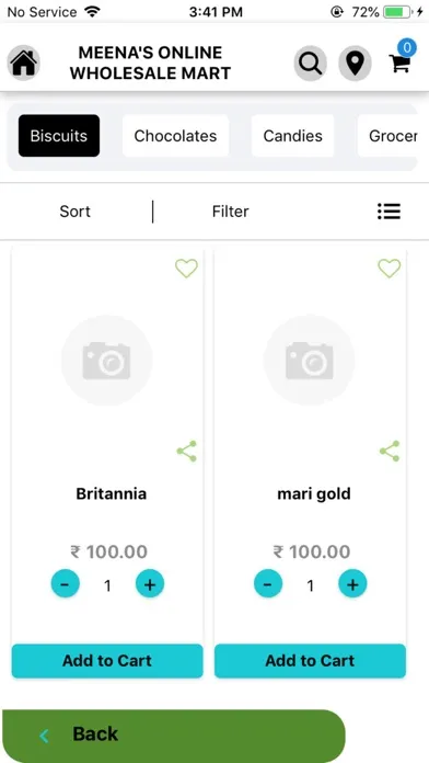 Tangkapan layar Meena's Online Wholesale Mart