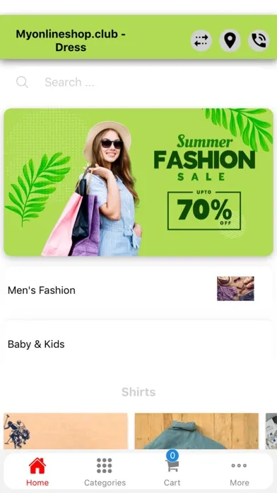 Screenshot di Myonlineshop