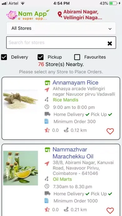Capturas de pantalla de Nam App