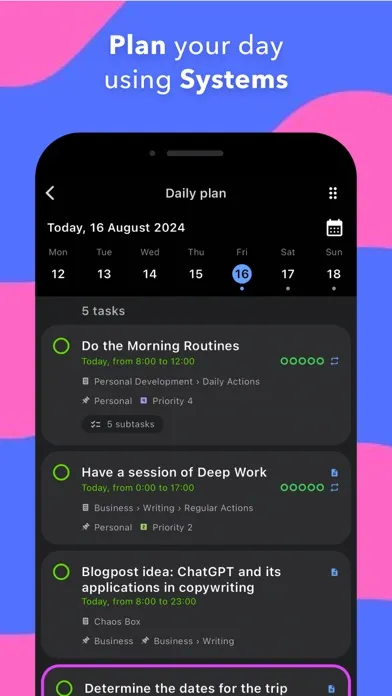 Chaos Control 2: GTD Organizer Screenshots