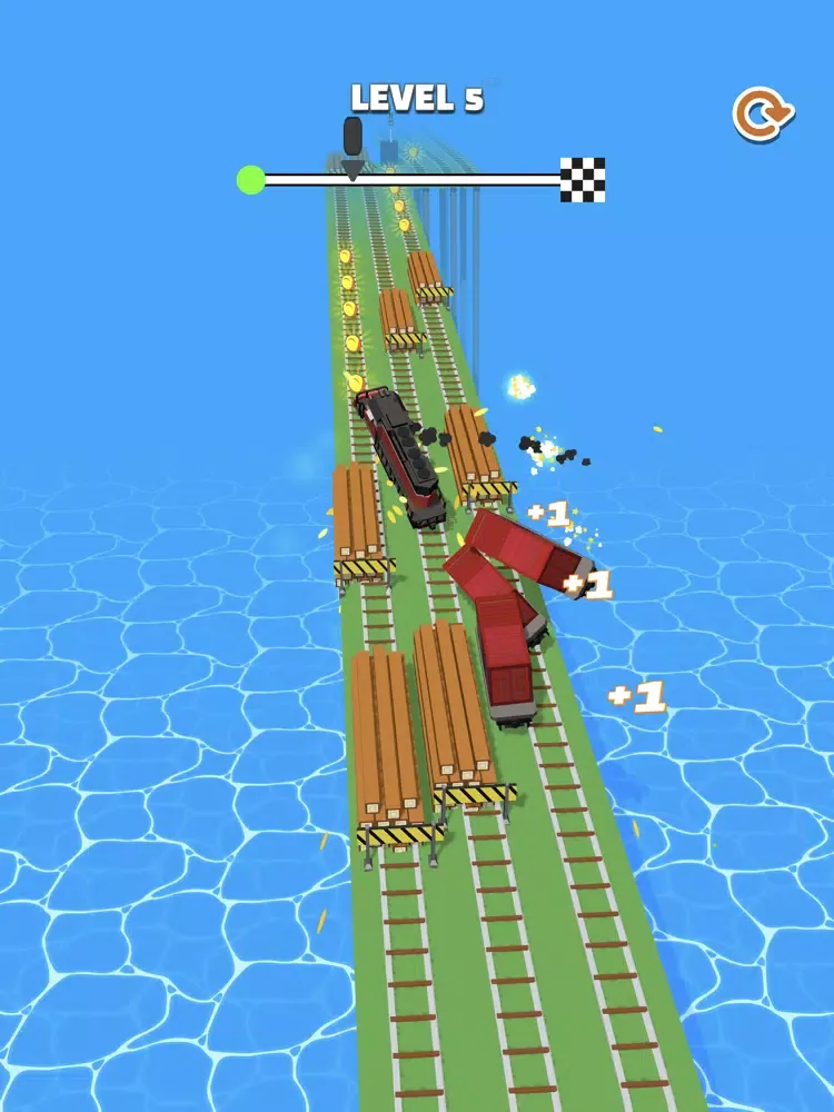 Tangkapan skrin Trains Run 3D iPad 