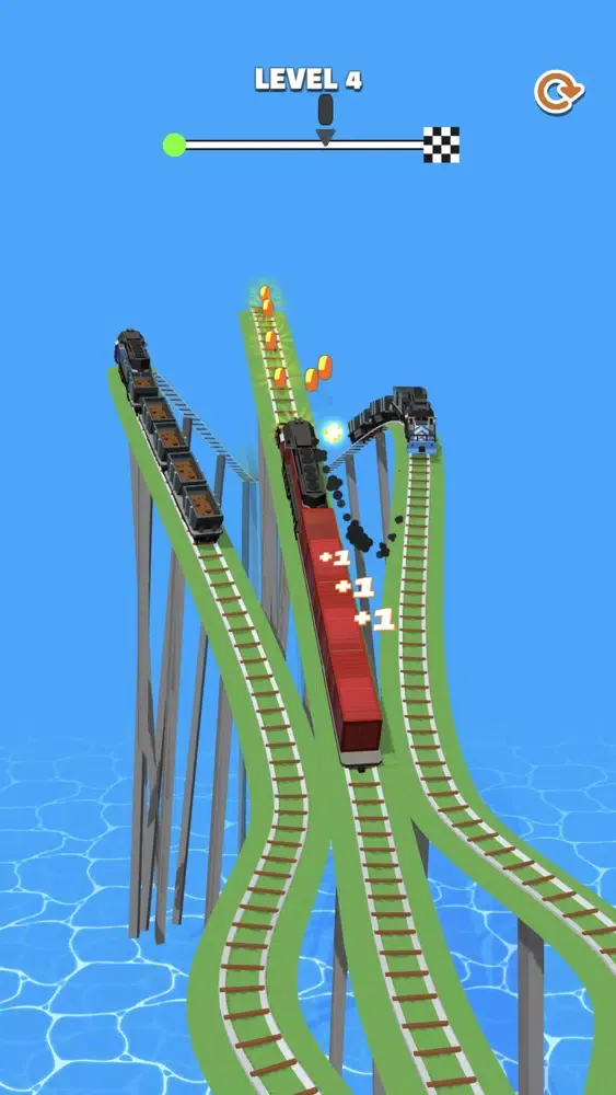 Tangkapan skrin Trains Run 3D
