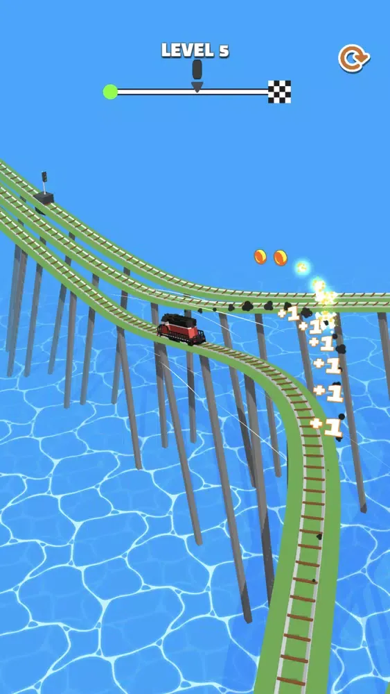 Tangkapan skrin Trains Run 3D