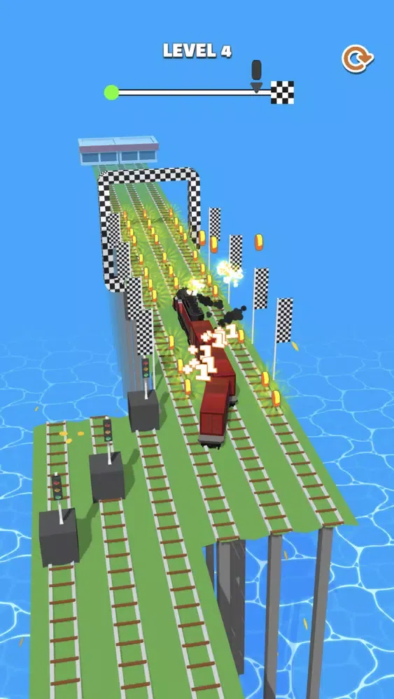 Tangkapan skrin Trains Run 3D