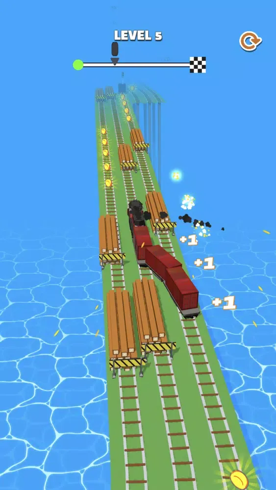 Tangkapan skrin Trains Run 3D