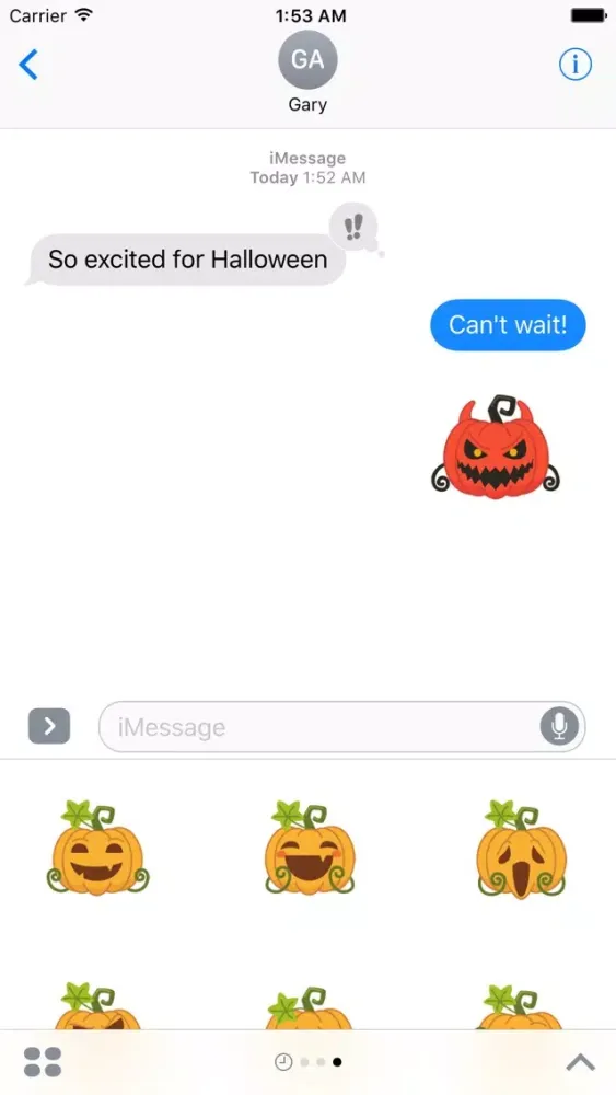 Cute Halloween Pumpkin Emoji Stickers Screenshots
